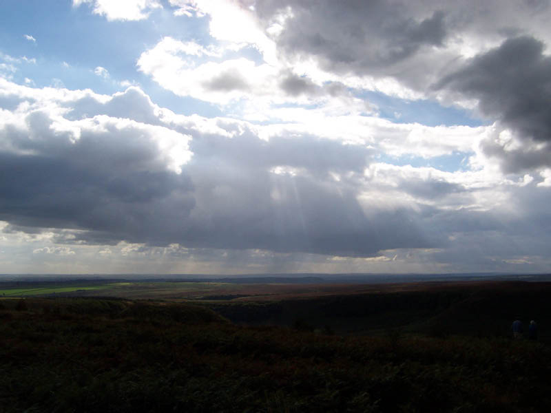 Licht durchdringt die Wolken